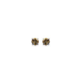 Boucles d'oreilles tige argent cristal