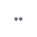 Boucles d'oreilles tige argent cristal 