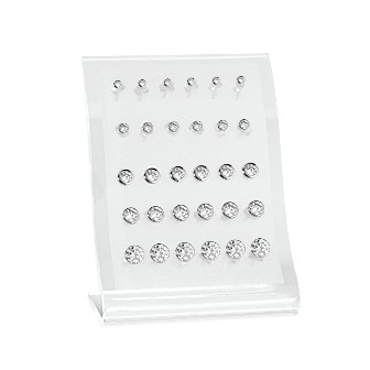 Présentoir boucles d'oreilles argent 925/000 rhodiée oz 