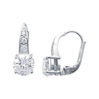 Boucles d'oreilles argent 925/000 rhodiée oz 