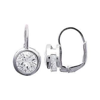 Boucles d'oreilles argent 925/000 rhodiée oz 