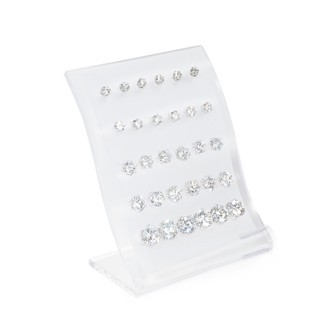 Présentoir boucles d'oreilles argent 925/000 rhodiée oz 