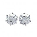 Boucles d'oreilles argent 925/000 rhodiée oz 