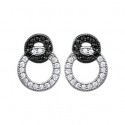 Boucles d'oreilles argent 925 rhodiée oz micro serti