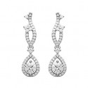 Boucles d'oreilles argent 925/000 rhodiée oz micro serti