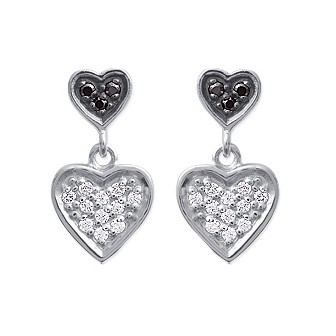 Boucles d'oreilles argent 925/000 rhodiée oz