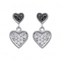 Boucles d'oreilles argent 925/000 rhodiée oz