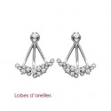 Lobes d'oreilles argent rhodiée oz 925/000