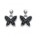 Boucles d'oreilles argent 925/000 rhodiée oz