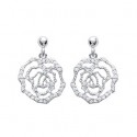 Boucles d'oreilles argent 925/000 rhodiée oz 