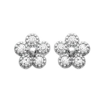 Boucles d'oreilles argent 925/000 rhodiée oz 