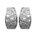 Boucles d'oreilles argent 925/000 rhodiée perles biwa 