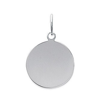 Pendentif argent rhodiée 925/000 personnalisable