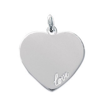 Pendentif argent rhodiée 925/000 personnalisable