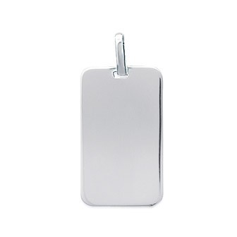 Pendentif argent rhodiée 925/000 personnalisable