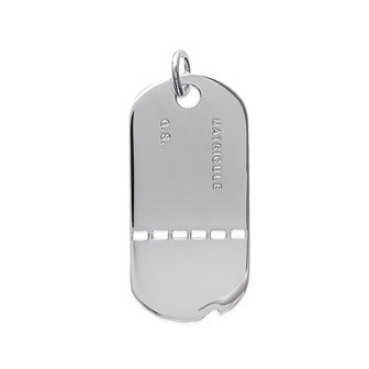 Pendentif argent rhodiée 925/000 personnalisable