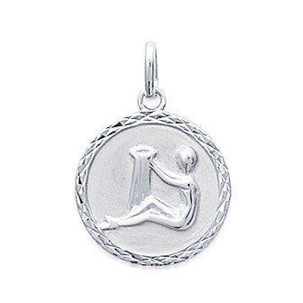 Pendentif argent rhodiée 925/000 verseau 148211YU