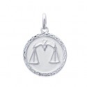 Pendentif argent rhodiée 925/000 balance