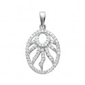 Pendentif argent rhodiée 925/000 oz micro serti
