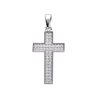 Pendentif argent rhodiée 925/000 oz micro serti