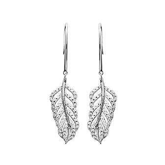 Boucles d'oreilles argent 925/000 rhodiée oz micro serti OP20710