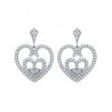 Boucles d'oreilles argent 925/000 rhodiée oz micro serti