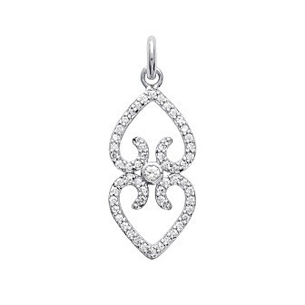 Pendentif argent rhodiée 925/000 oz
