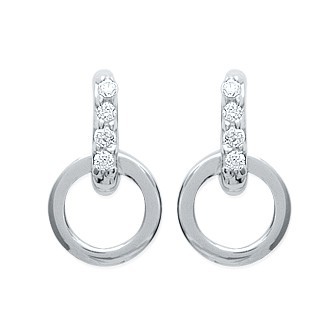 Boucles d'oreilles argent 925/000 rhodiée oz