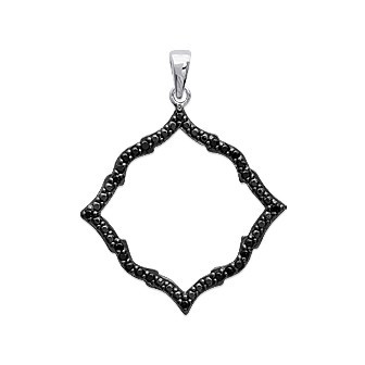 Pendentif argent rhodiée 925/000 oz 17400BN