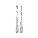 Boucles d'oreilles argent 925 rhodiée oz micro serti