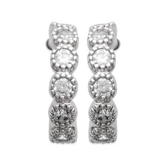 Créoles argent 925/000 rhodiée oz 