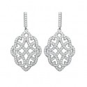 Boucles d'oreilles argent 925 rhodiée oz micro serti