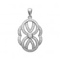 Pendentif argent rhodiée 925/000 oz micro serti