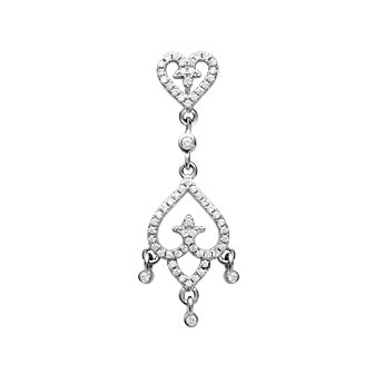 Pendentif argent rhodiée 925/000 oz micro serti