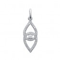 Pendentif argent rhodiée 925/000 oz