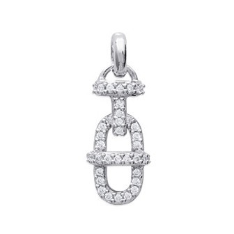 Pendentif argent rhodiée 925/000 oz 17318BN