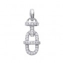 Pendentif argent rhodiée 925/000 oz