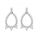 Boucles d'oreilles argent 925/000 rhodiée oz micro serti