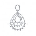 Pendentif argent rhodiée 925/000 oz micro serti