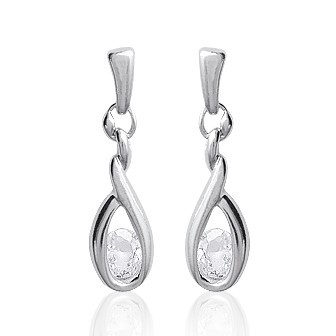 Boucles d'oreilles argent 925/000 rhodiée oz