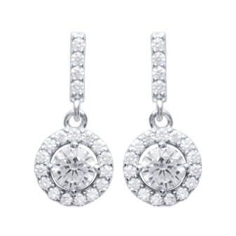 Boucles d'oreilles argent 925 rhodiée oz micro serti