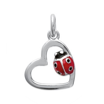 Pendentif argent 925/000 rhodié email