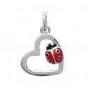 Pendentif argent 925/000 rhodié email