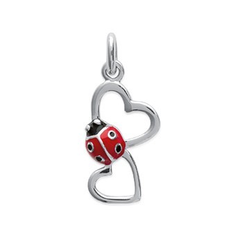 Pendentif argent 925/000 rhodiée email