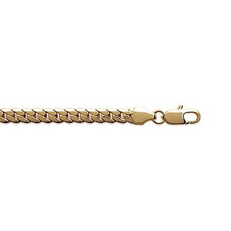 Chaîne plaqué-or 750/000 3 microns maille anglaise bombée
