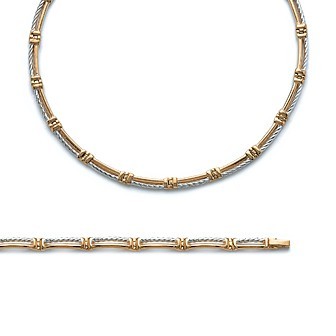 Bracelet femme plaqué-or 750/000 3 microns bicolore 2905CV18