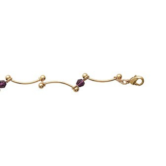 Bracelet plaqué-or 750/000 3 microns cristal 905CV218