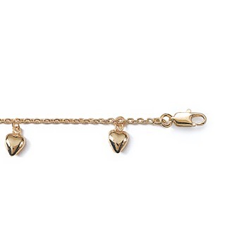 Chaîne cheville plaqué-or 750/000 3 microns