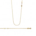 Collier plaqué-or 750/000 3 microns bicolore oz