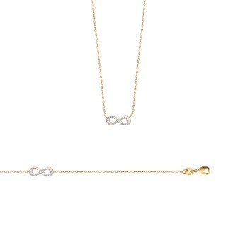 Bracelet femme plaqué-or 750/000 3 microns bicolore oz